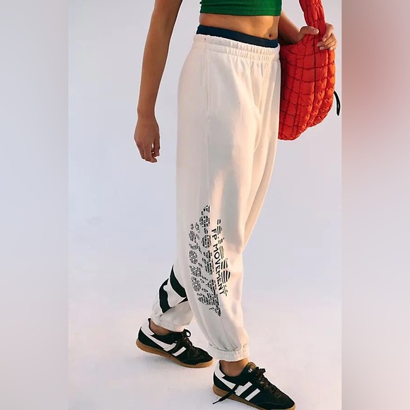 FP Movement by Free People Pants - NWT FP Movement All Star Logo Pants ~Ivory/Black Combo~